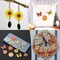 200 Pcs Thanksgiving Buttons for Crafts - Fall Pumpkins Sunflowers Shaped Thanksgiving Day Wooden Orange Buttons for Sewing Clothes Accessories Scrapbooking DIY Decorative Embellishments 1In